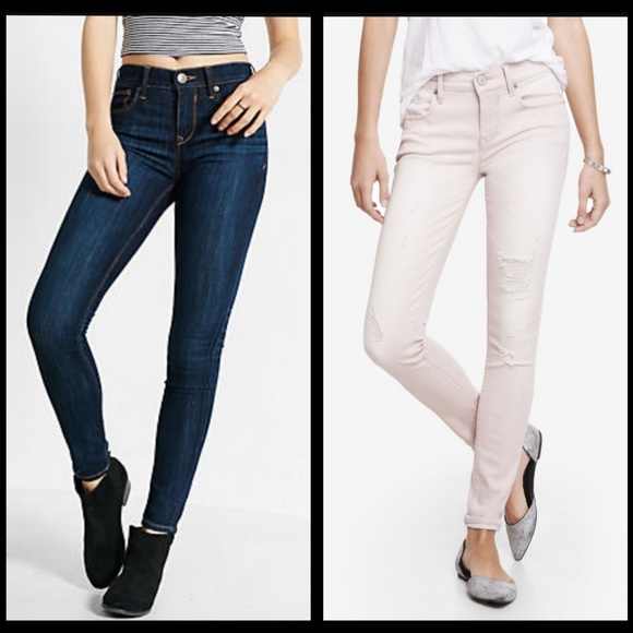 *NWT* Express Mid Rise Jean Leggings - Picture 8 of 8